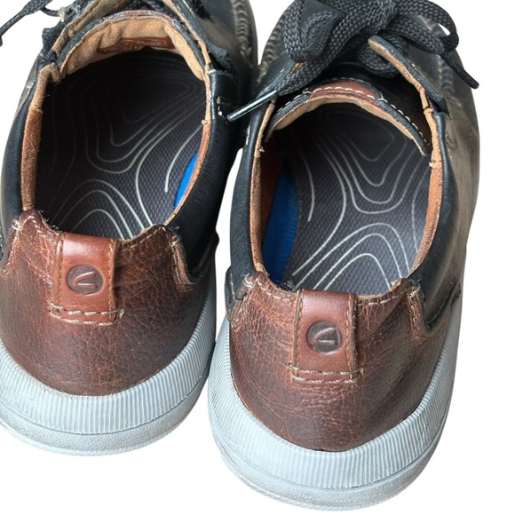 Clarks Mens Driftway Low Boat Shoes Oxford Black Brown Size 10.5 - Picture 3 of 10